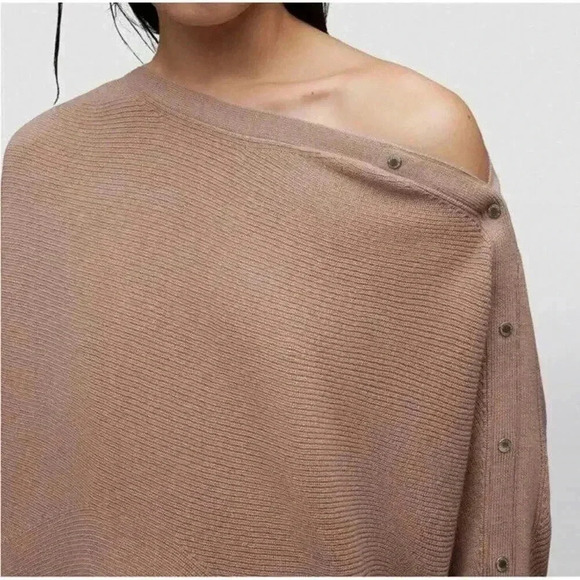 NWOT Allsaints Raven Pink Mauve Wool Cashmere Blend Sweater Size Medium - Picture 2 of 7